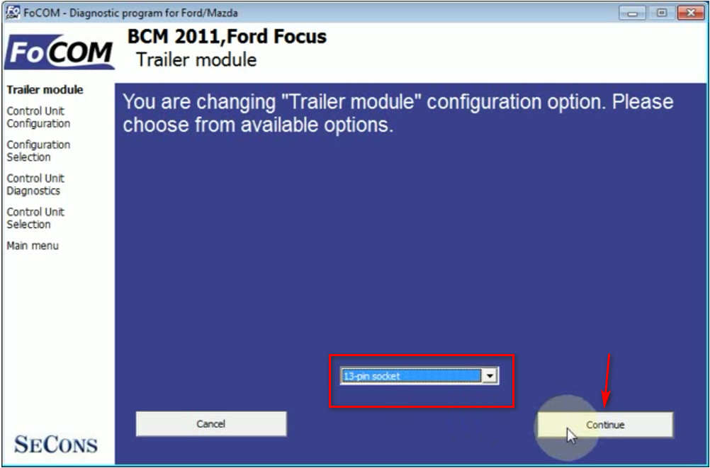 FCOM BCM Trailer Hitch Type Configuration for Ford Focus 2011 (10)