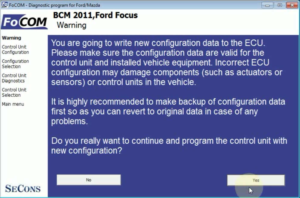 FCOM BCM Trailer Hitch Type Configuration for Ford Focus 2011 (12)