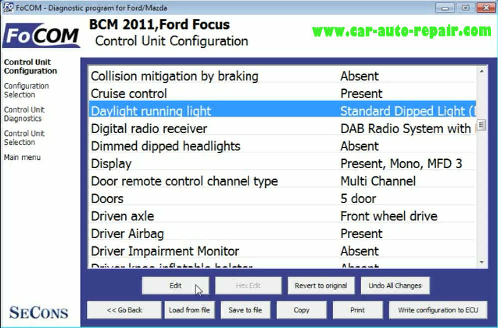 Ford Focus 2011 Day Running Lights Coding by FCOM (5)