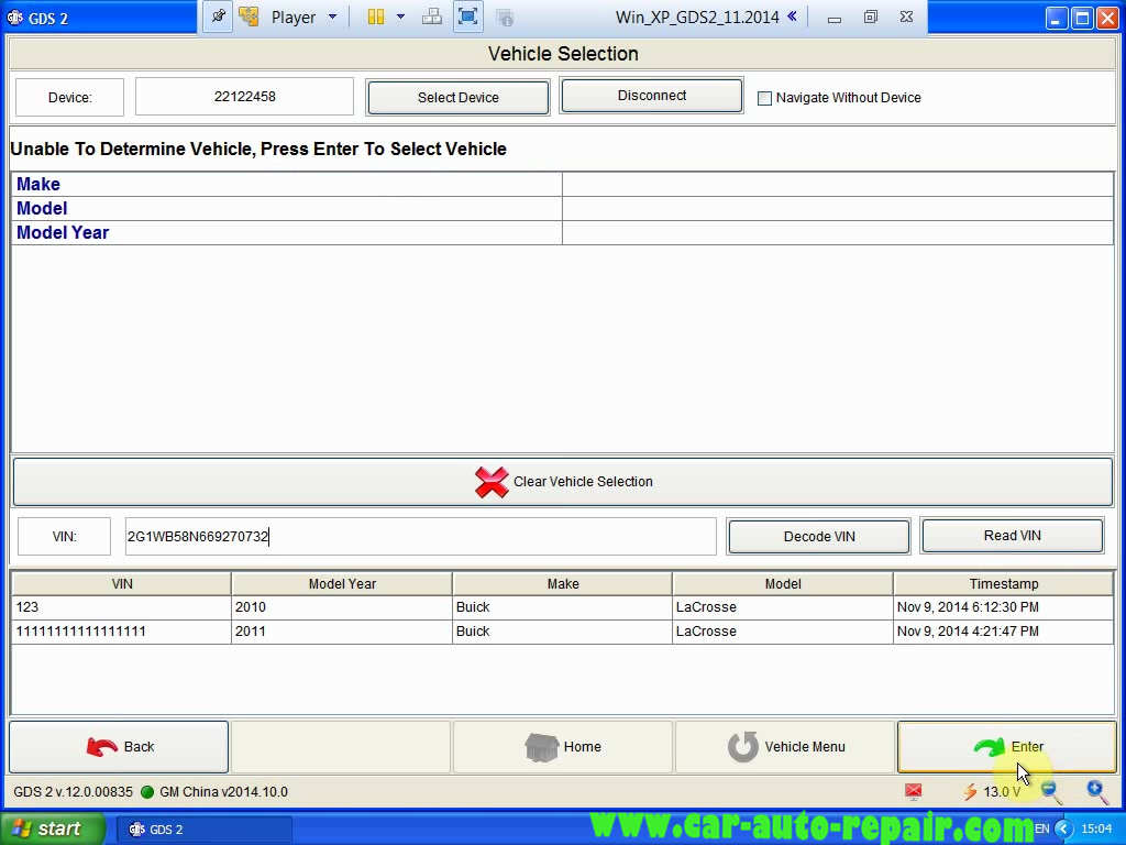 GM GDS2 Diagnose & Read DTC for 2009 Buick Regal 2.0L LDK (2)