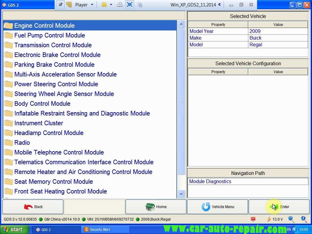 GM GDS2 Diagnose & Read DTC for 2009 Buick Regal 2.0L LDK (5)