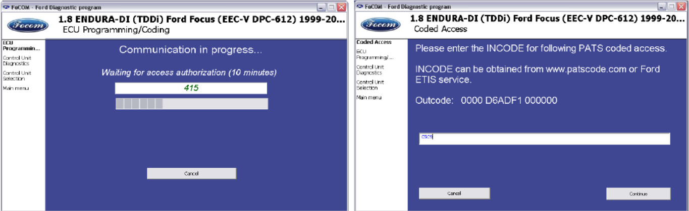 ecu diagnostics menu