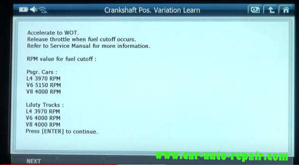 Gscan 2 Learn Crankshaft Position Variation for Chevrolet Impala 2010 (9)