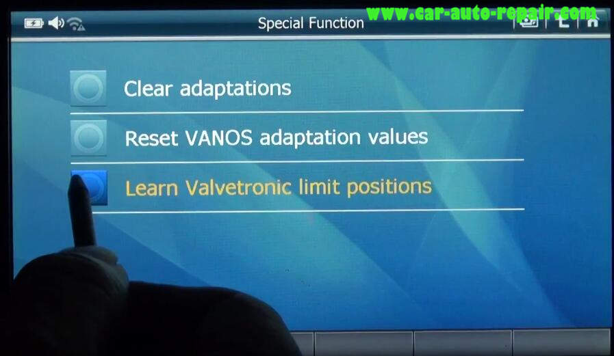 How to Use G-Scan 2 Learn Valvetronic Limit Positions for BMW 320I 2011 (3)