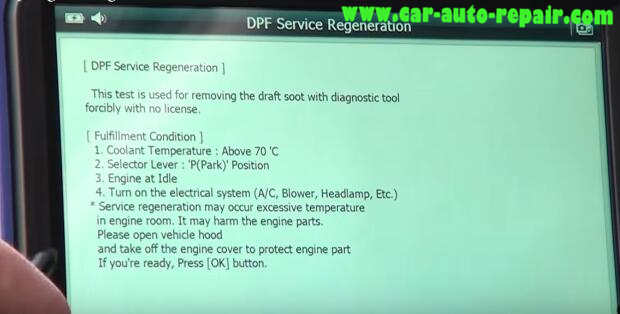 How to Use G-Scan Tool Regenerate DPF for Hyundai i40 2014 (10)