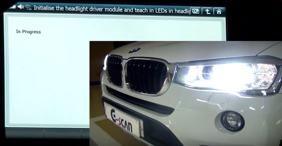 How to Use G-scan 2 Initialize Headlight Driver Module for BMW X3 2015 (11)