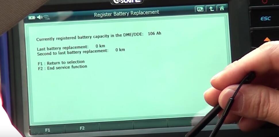 How to Use G-scan 2 Register New Battery for BMW X3 2015 (11)