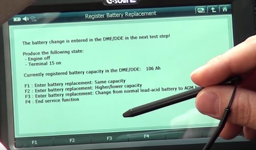 How to Use G-scan 2 Register New Battery for BMW X3 2015 (13)