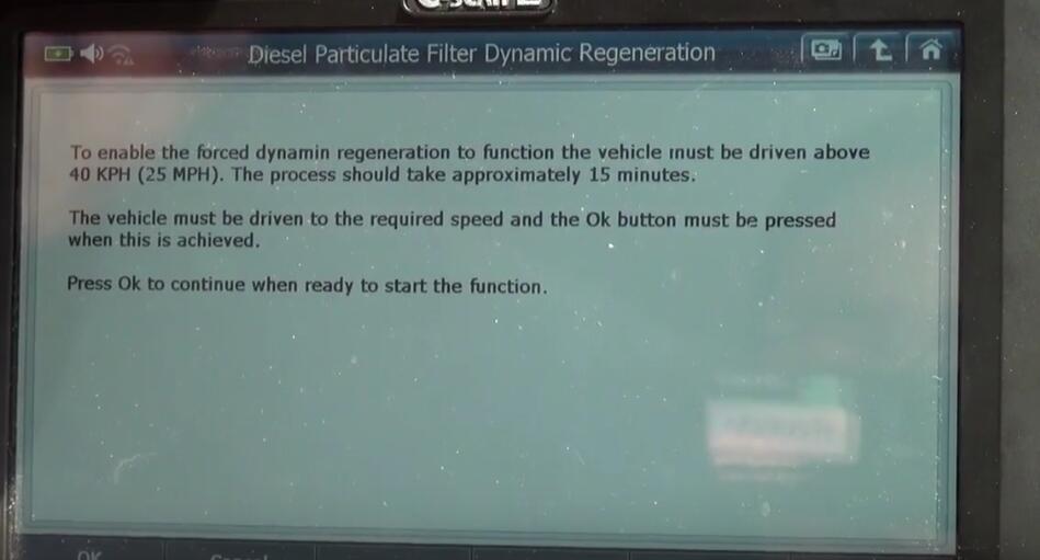 Jaguar XF 2011 DPF Regeneration by G-Scan 2 Diagnostic Tool (6)