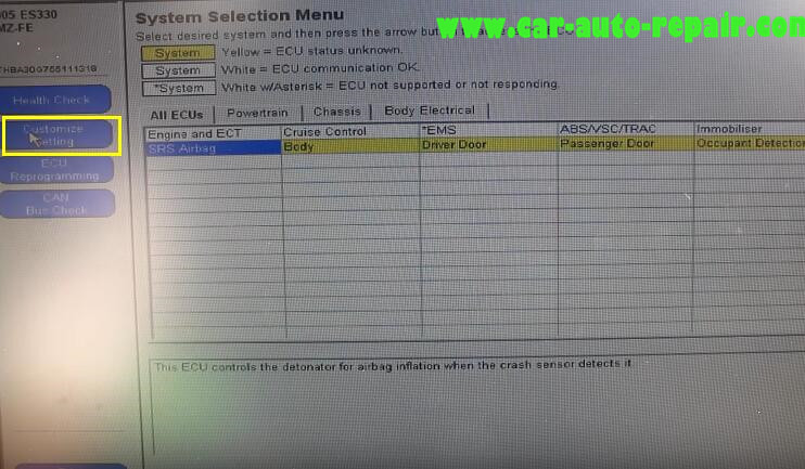 Lexus ES330 2005 Remote Power Window Coding by Toyota Techstream (6)