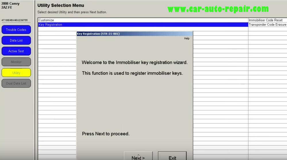 Techstream Program New Keys for Toyota Camry (4)