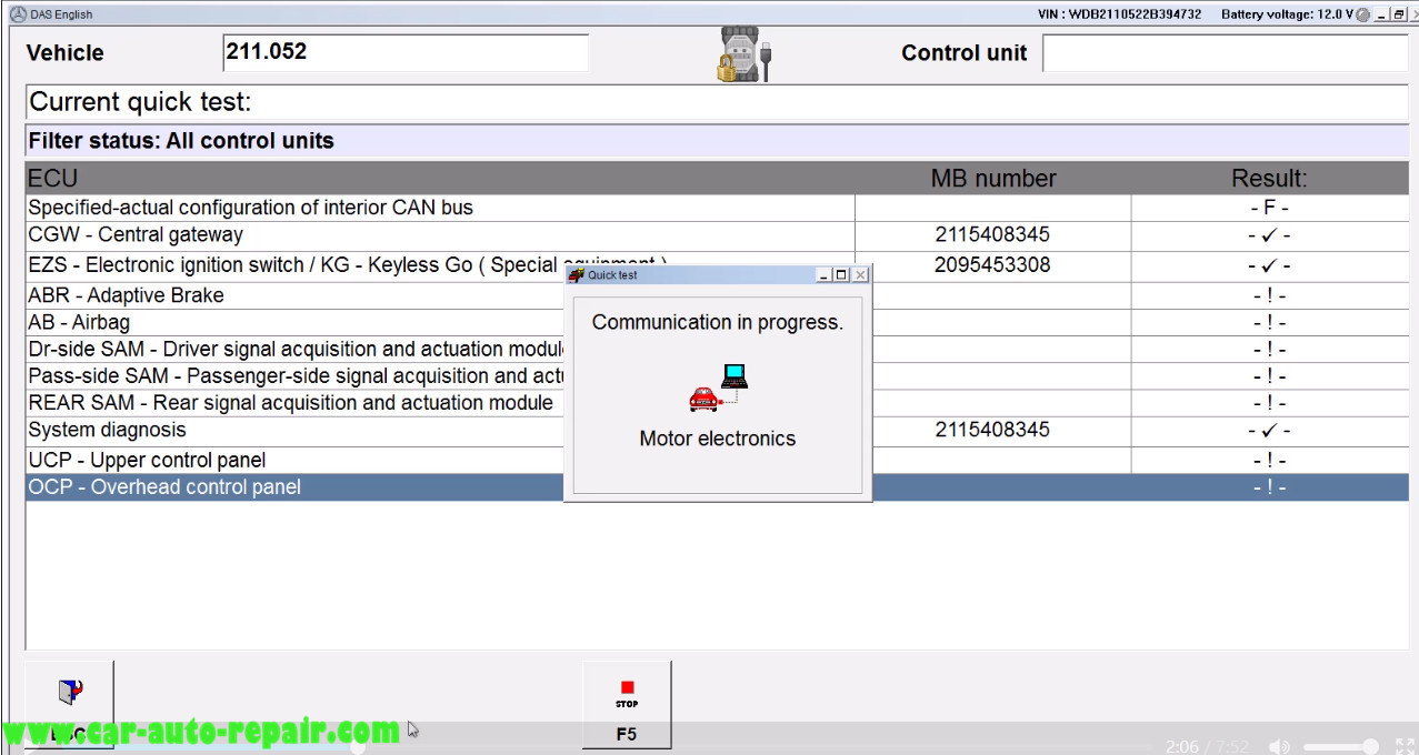 Benz E211 Central Gateway Offline Coding by DAS Xentry (3)