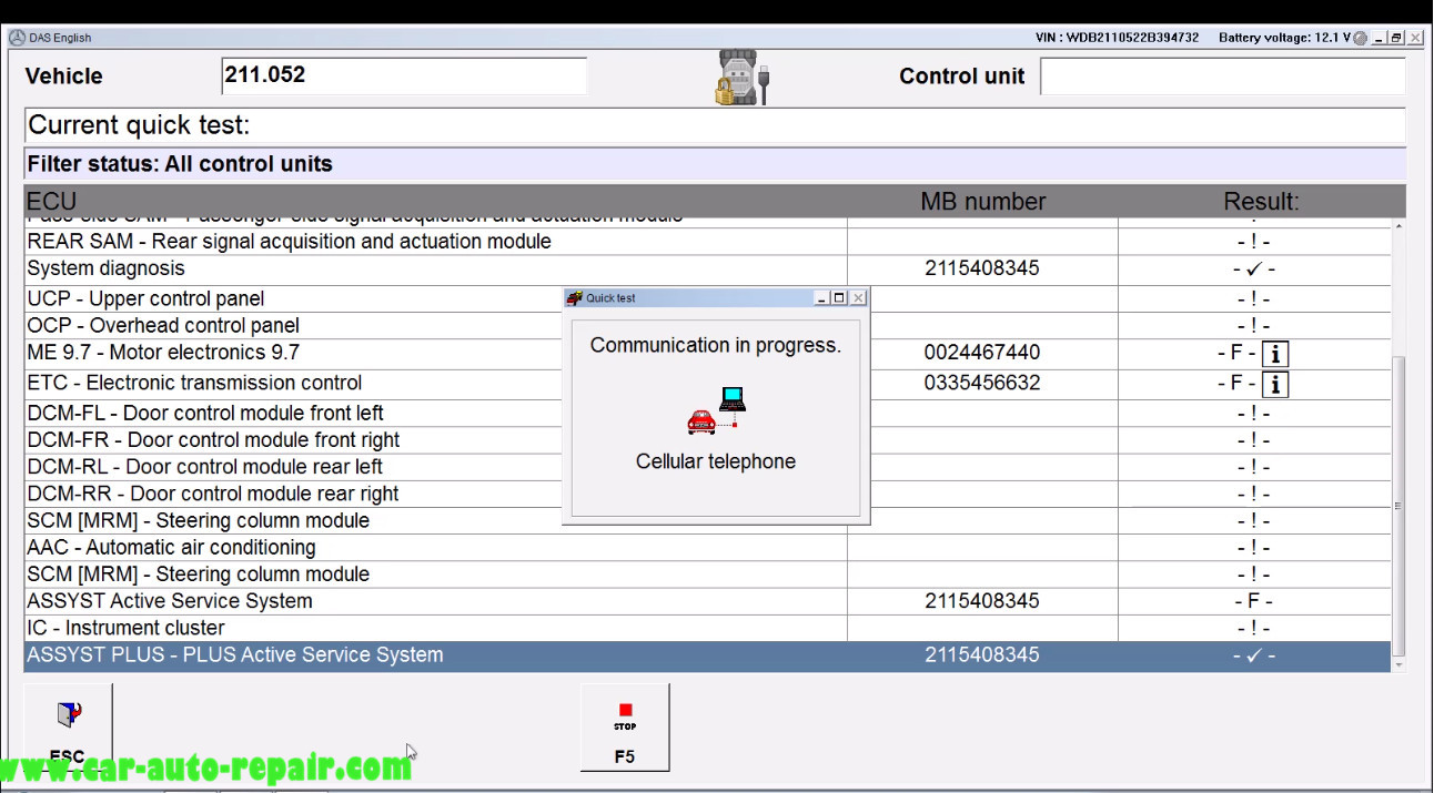 Benz E211 Central Gateway Offline Coding by DAS Xentry (4)