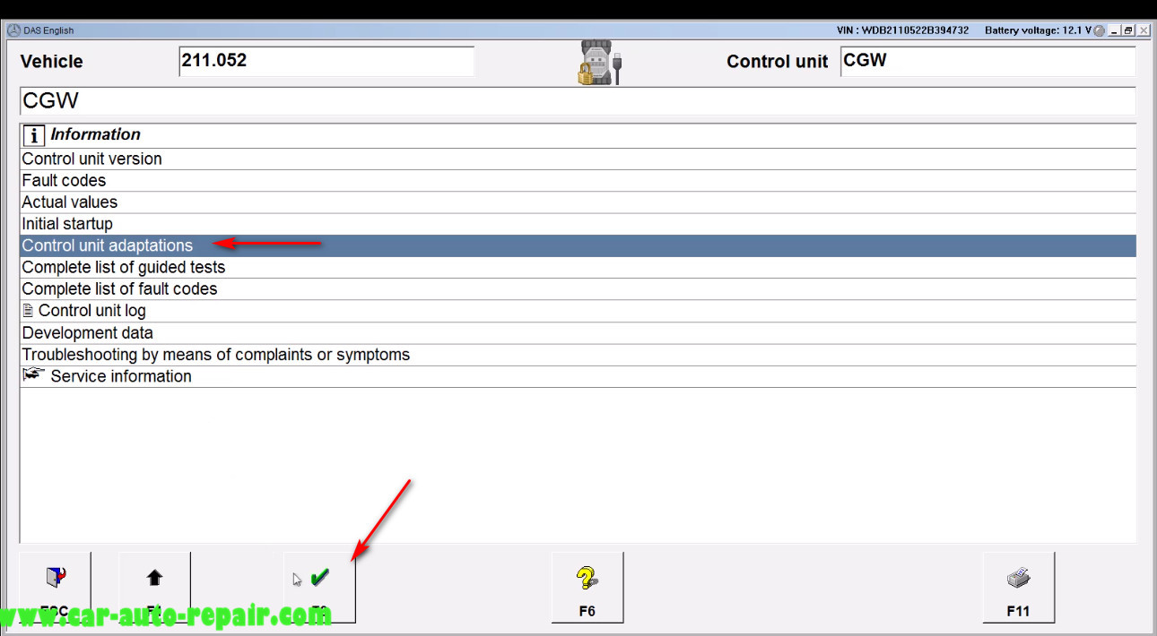 Benz E211 Central Gateway Offline Coding by DAS Xentry (6)