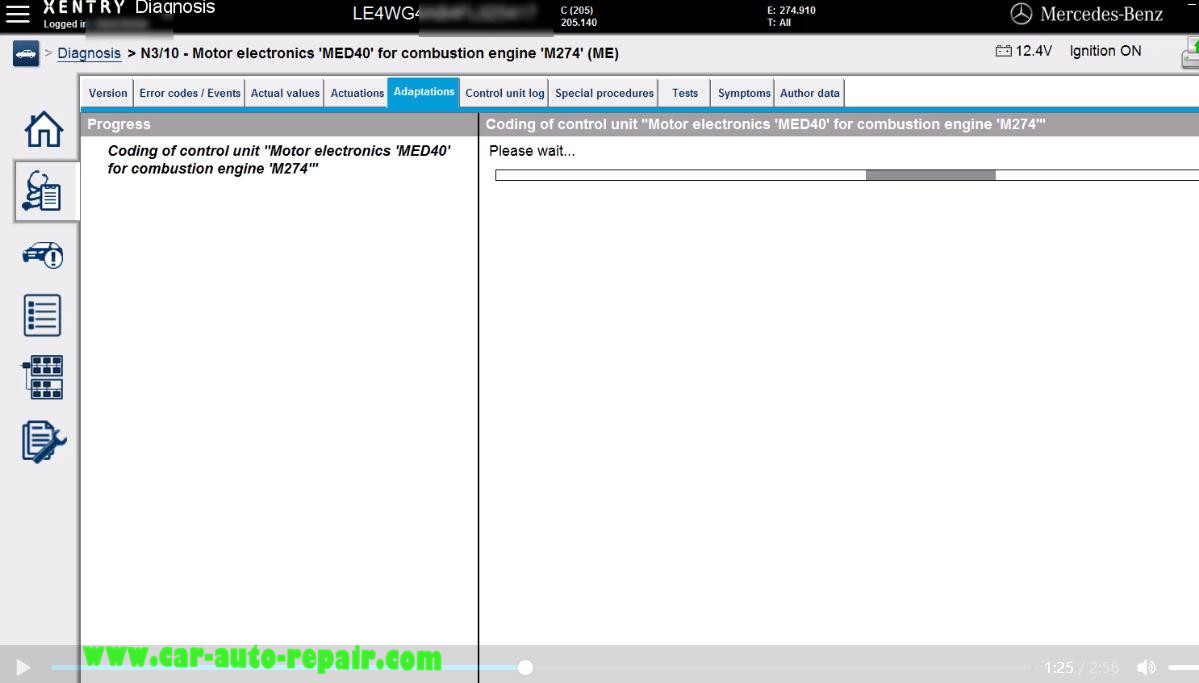 Benz W205 Motor Electronics MED40 Coding by Xentry (15)