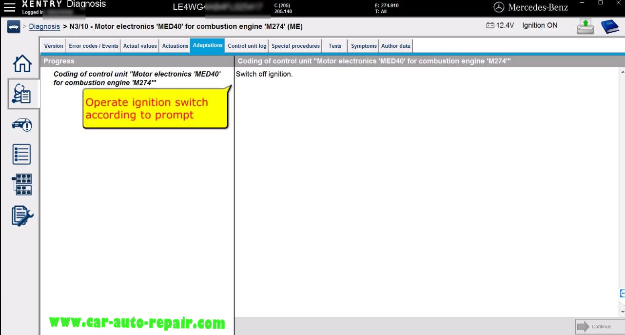 Benz W205 Motor Electronics MED40 Coding by Xentry (17)