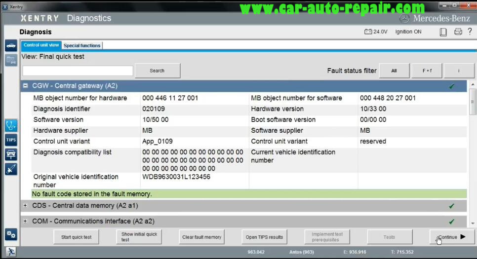 DAS Xentry Diagnose for Mercedes Benz Antos 963 Truck (13)