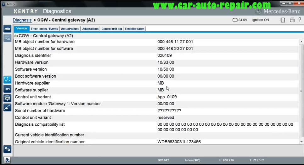 DAS Xentry Diagnose for Mercedes Benz Antos 963 Truck (14)