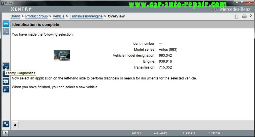DAS Xentry Diagnose for Mercedes Benz Antos 963 Truck (4)