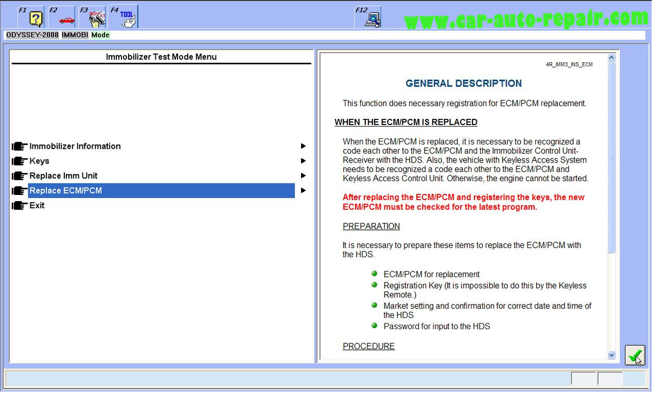 Honda Odyssey 2008 ProgramRegister New ECMPCM by Honda HDS (3)