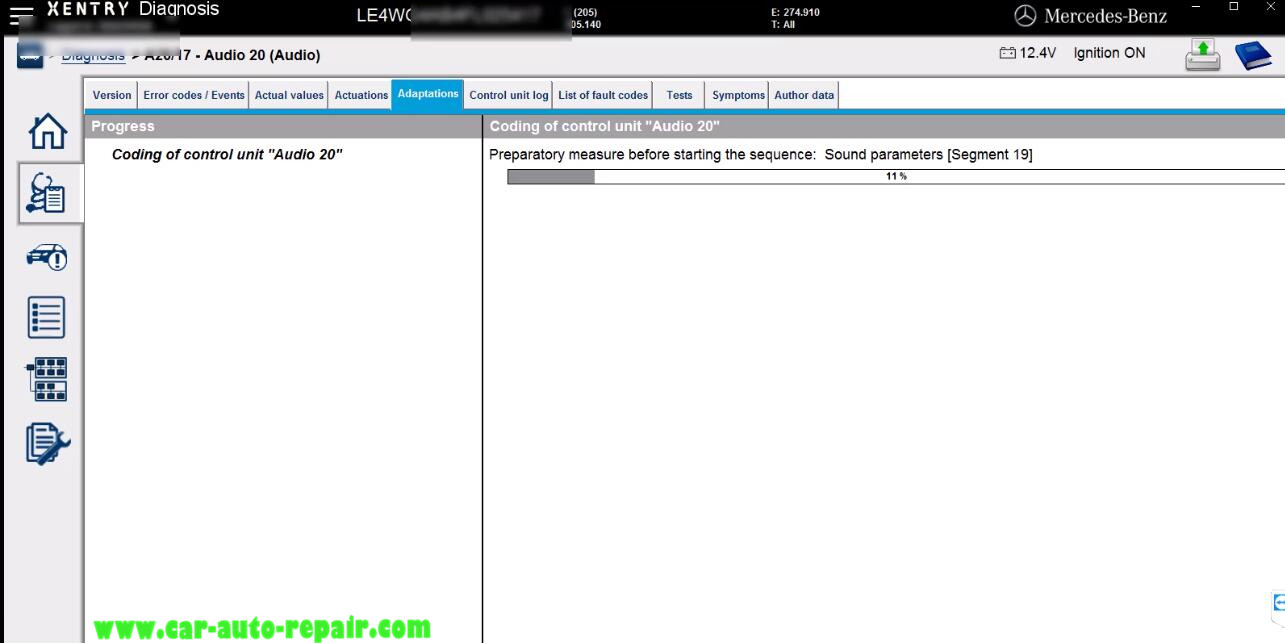 Mercedes Benz W205 Audio 20 Module Coding by Benz Xentry (21)