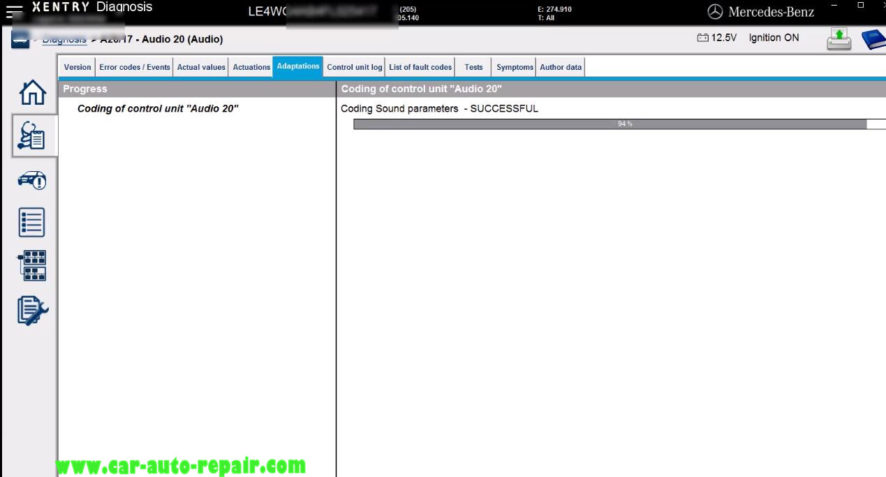 Mercedes Benz W205 Audio 20 Module Coding by Benz Xentry (22)