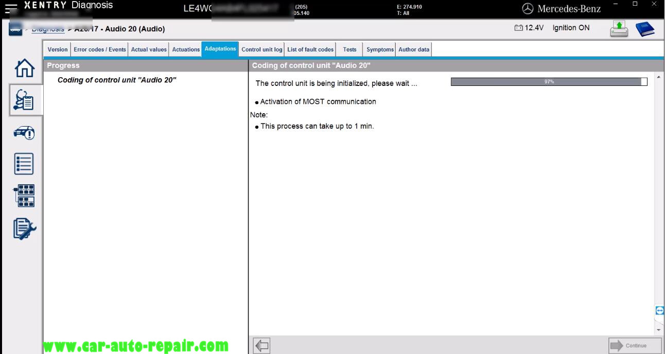 Mercedes Benz W205 Audio 20 Module Coding by Benz Xentry (24)