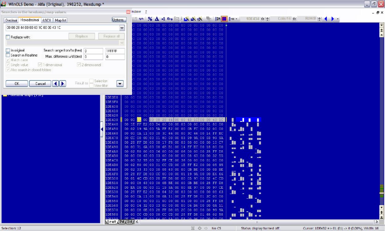 WinOLS DisableClose FAP and DPF for EDC16C34 (2)