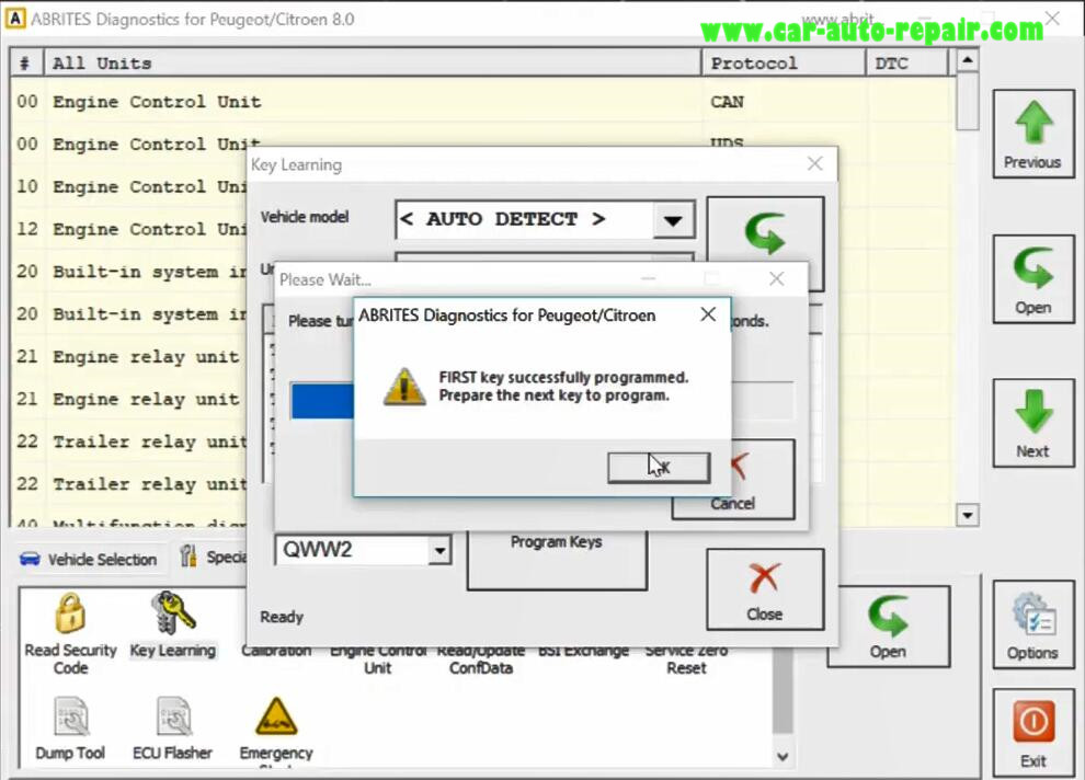 AVDI All Key Lost Programming for Peugeot 3008 II Delphi UDS 2016+ (11)