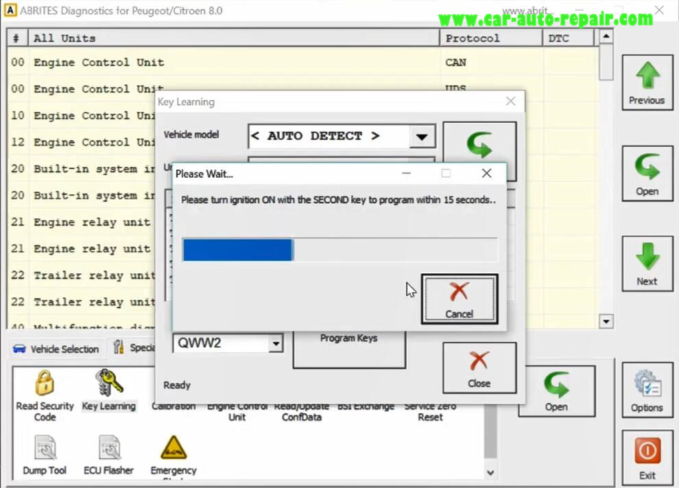 AVDI All Key Lost Programming for Peugeot 3008 II Delphi UDS 2016+ (12)