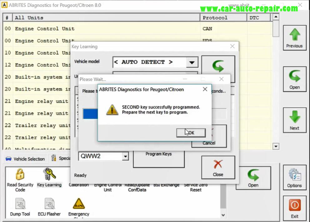 AVDI All Key Lost Programming for Peugeot 3008 II Delphi UDS 2016+ (13)