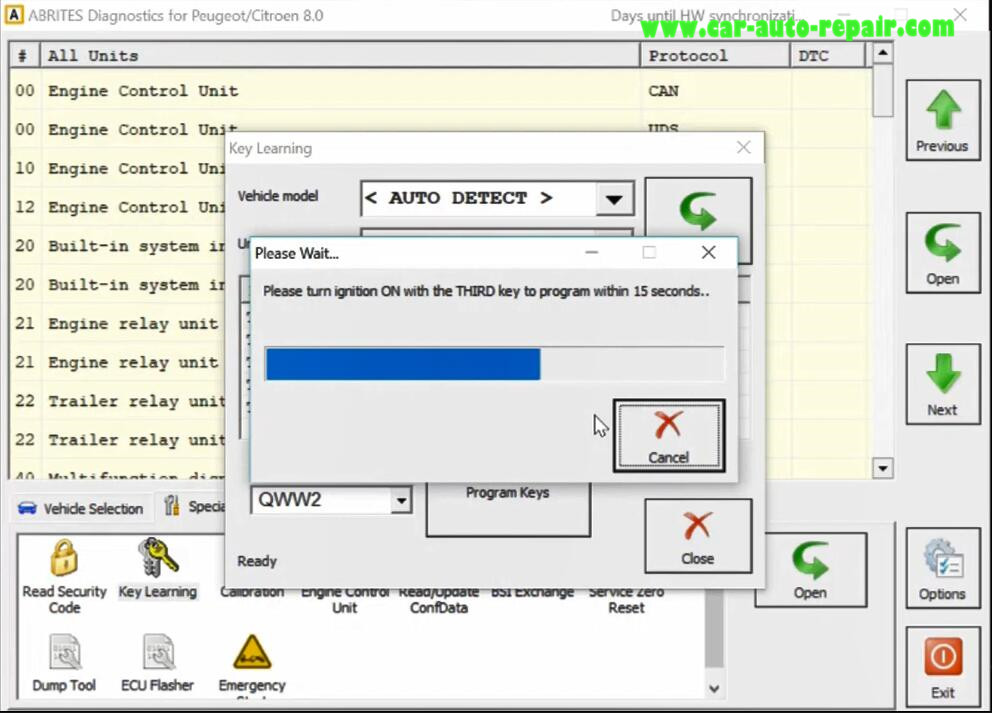 AVDI All Key Lost Programming for Peugeot 3008 II Delphi UDS 2016+ (14)