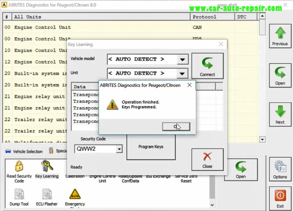 AVDI All Key Lost Programming for Peugeot 3008 II Delphi UDS 2016+ (16)