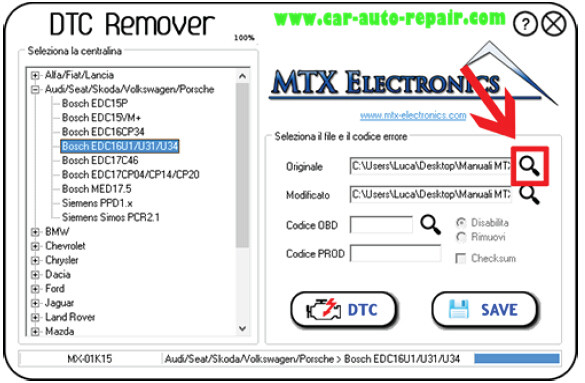 How to Use MTX DTC Remover for Bosch EDC16U31 (2)