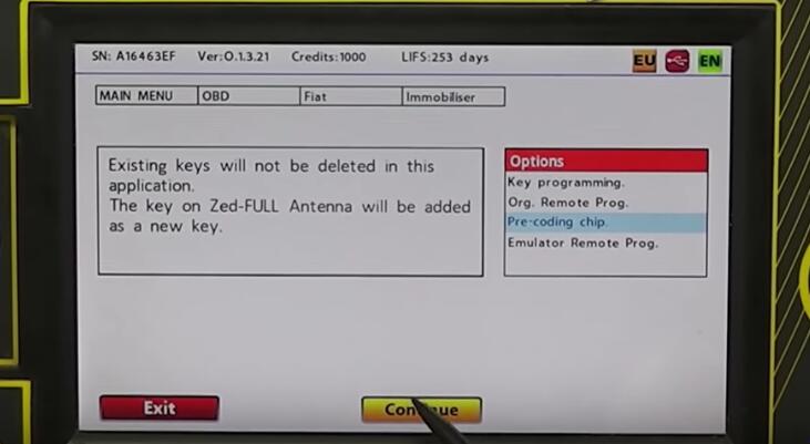 How to Use Zed-Full Program Keys for Fiat Egea by OBD (7)