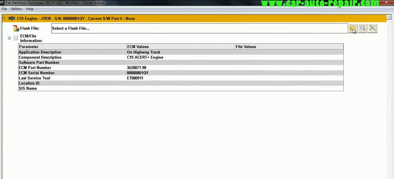 caterpillar ecm flash files download