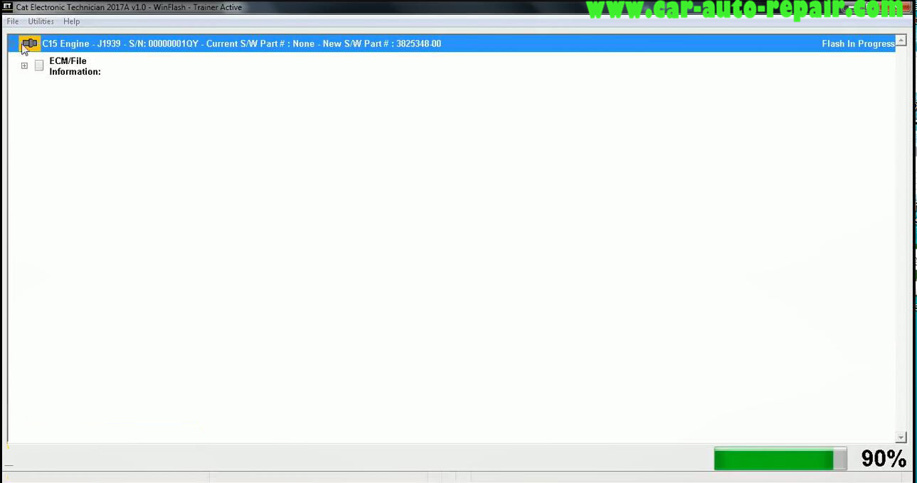 How to WinFlash Caterpillar C15 ECM with CAT ET & Flash Files (6)