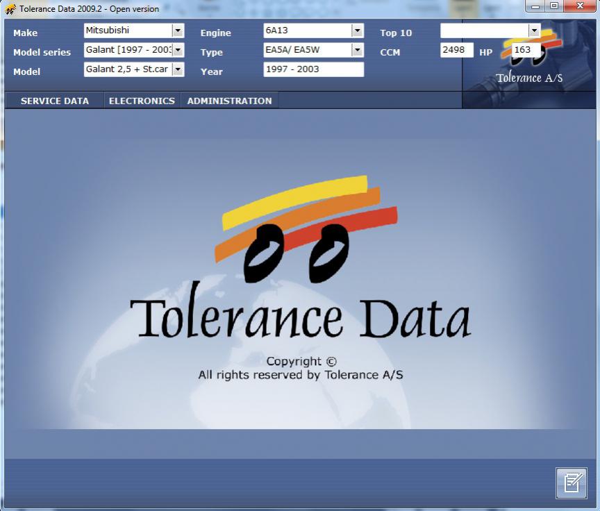 Tolerance Data 02.2009 Software Free Download