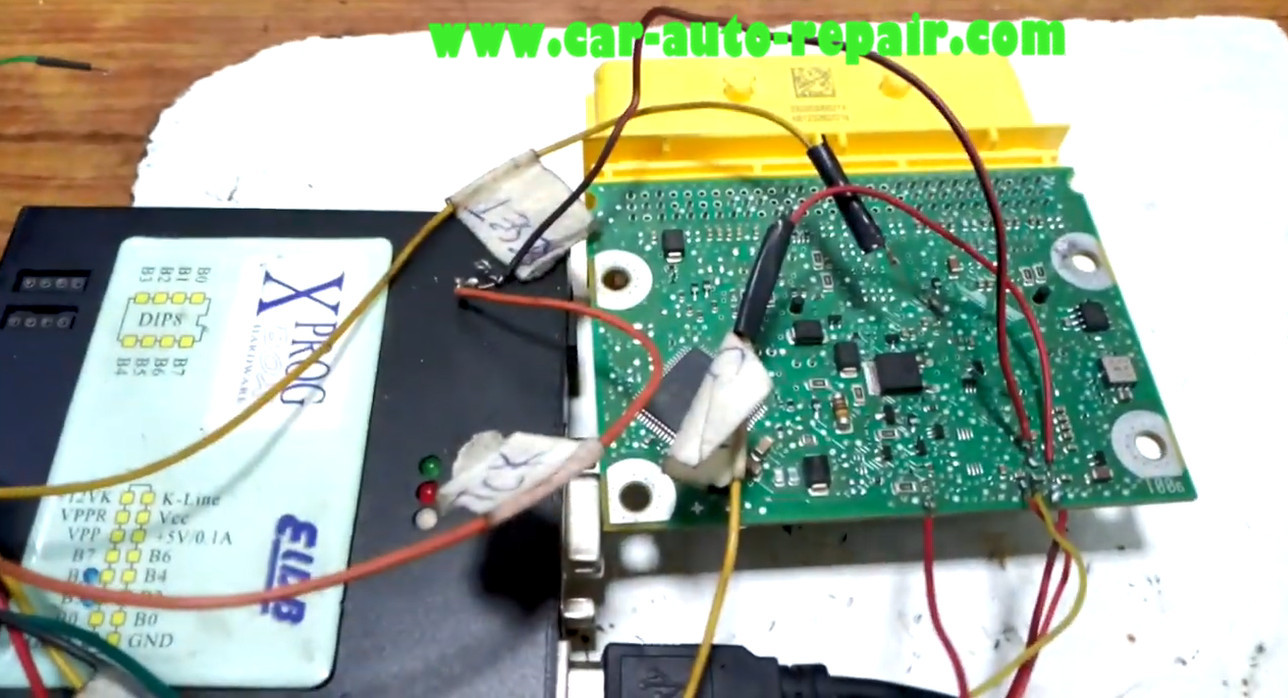 How to Use XPROG Programmer Reset VW Golf 7 MK7 SPC560 Airbag (3)