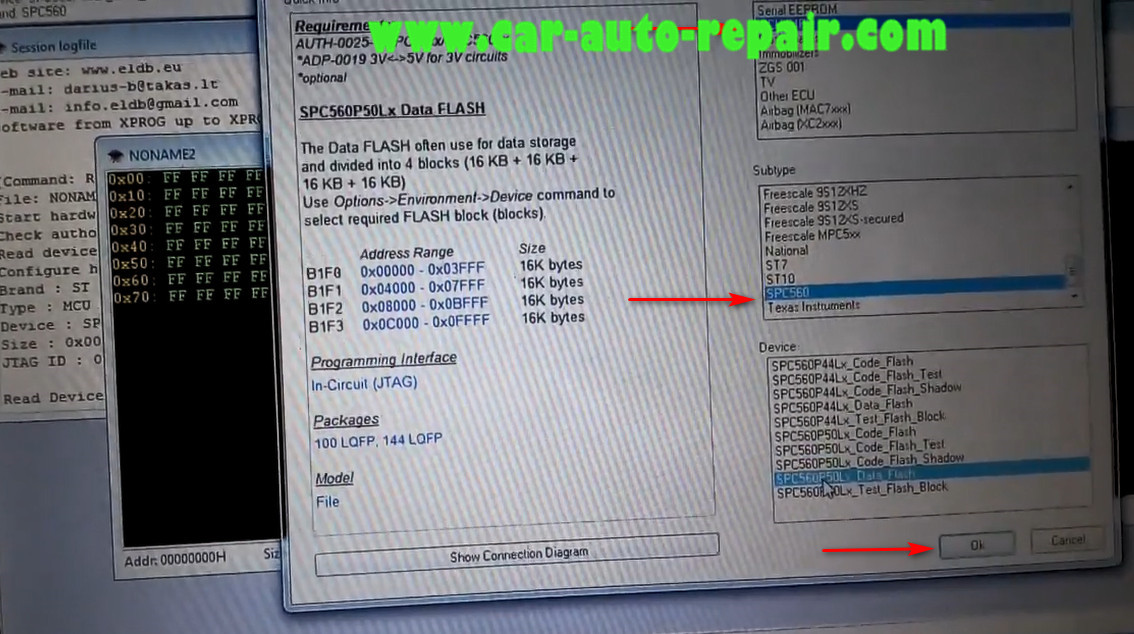 How to Use XPROG Programmer Reset VW Golf 7 MK7 SPC560 Airbag (7)