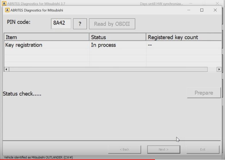 Mitsubishi Outlander 2007 All Key Lost Programming by AVDI (13)