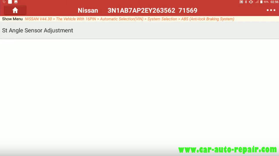 Nissan Sentra 2014 Steering Angle Sensor Adjustment (11)