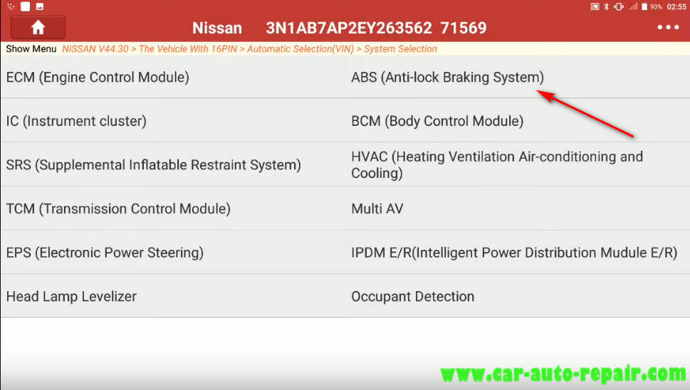 Nissan Sentra 2014 Steering Angle Sensor Adjustment (8)