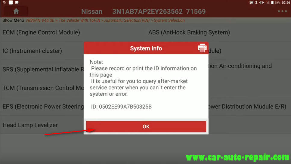 Nissan Sentra 2014 Steering Angle Sensor Adjustment (9)