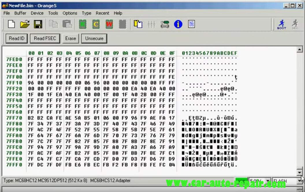 Orange 5 Programmer ReadWrite MC9S12DP512 Chip (12)