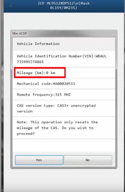 BMW CAS3CAS3+ Mileage Reset by Yanhua ACDP (27)