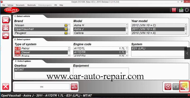 How to Use DS150E Learn Fuel Pressure Regulator for Opel Astra J 2011 (1)