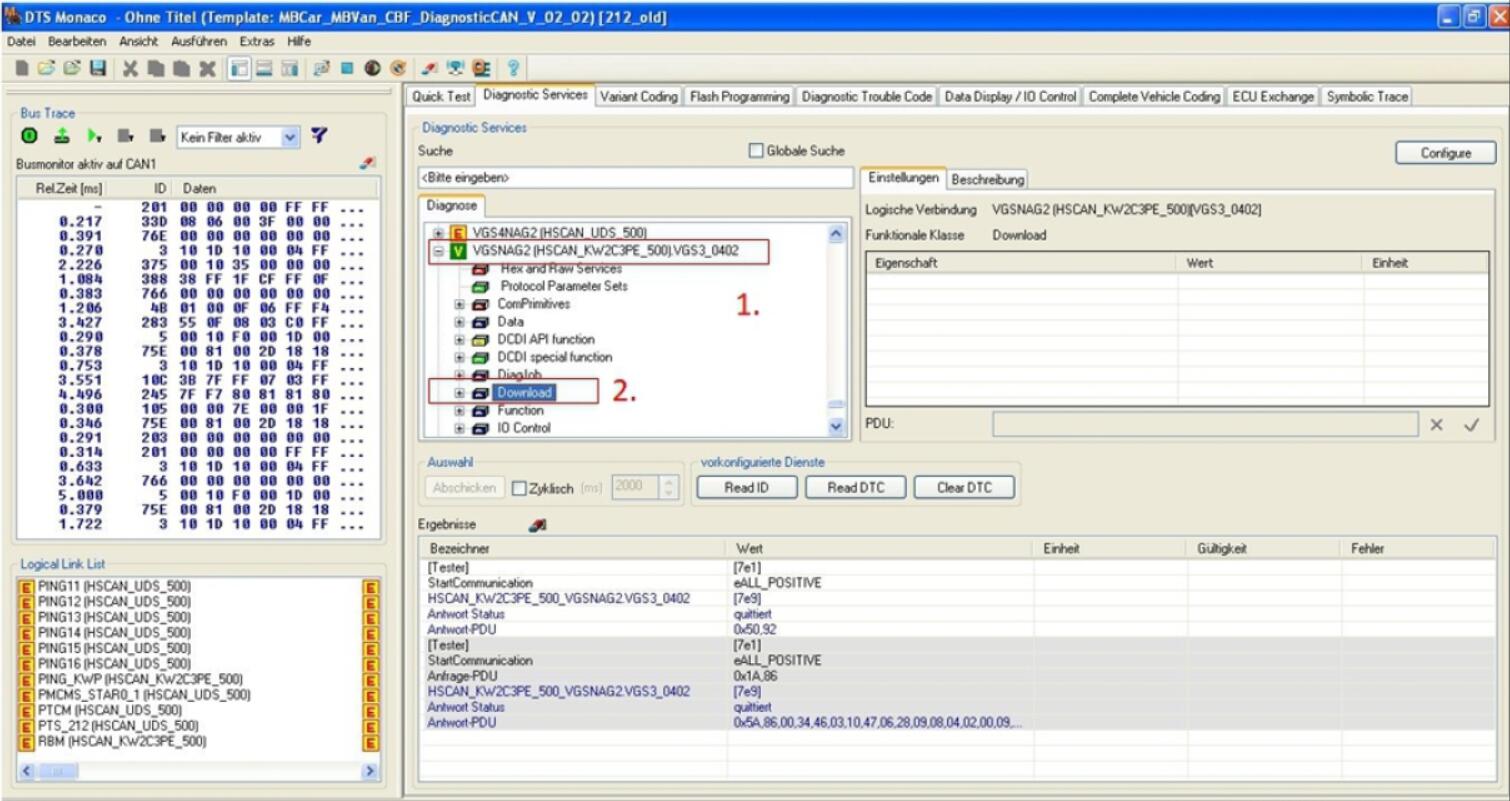 How to Use DTS Monaco Restore ECU Data for Benz (2)