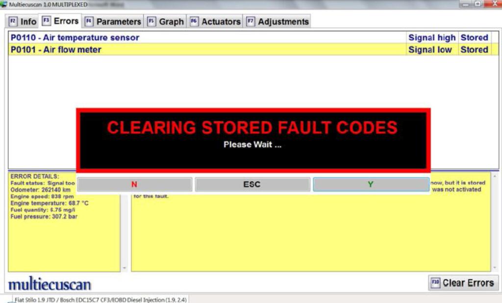 How to Use Multiecuscan to Diagnose Fiat Stilo 1.9 JTD (6)