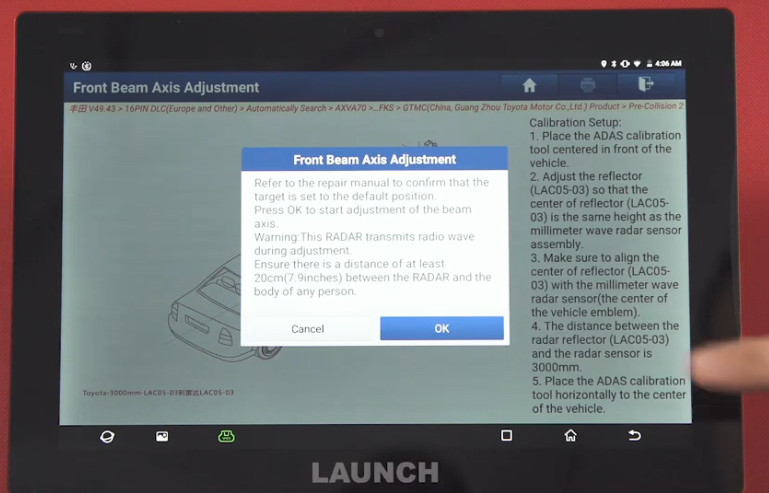 Toyota Camry 2019 Front Camera Calibration (14)